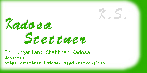 kadosa stettner business card